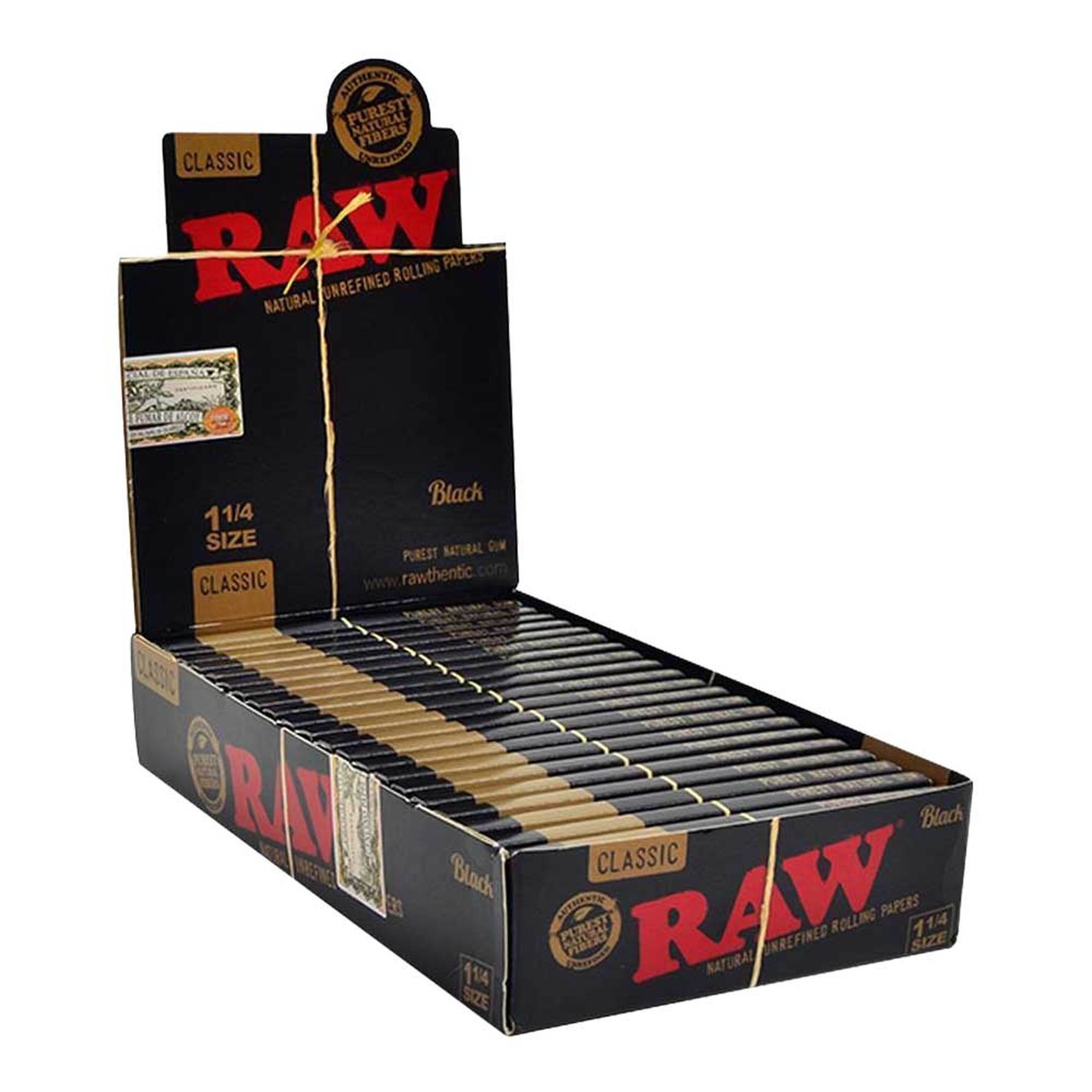 RAW Black Rolling Papers - 1¼ - UNIT -