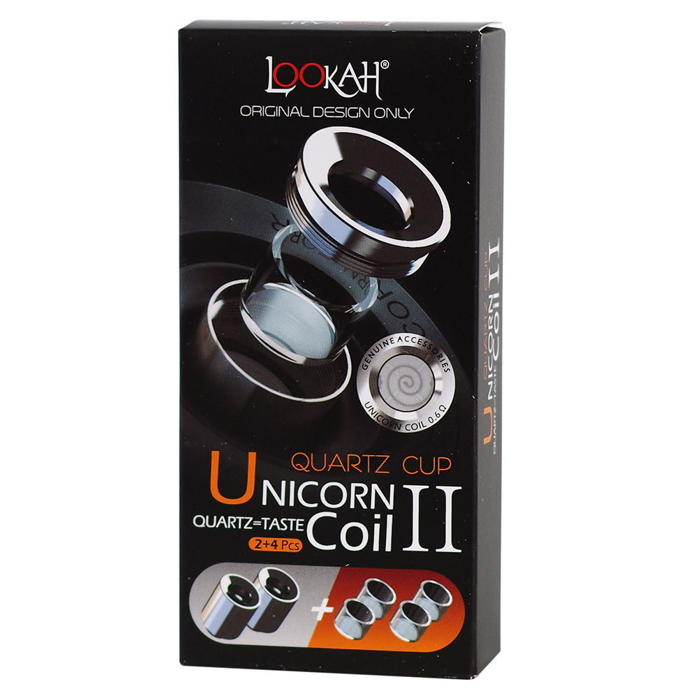 Lookah Unicorn Coils - 2ct Atomizers and 4ct Quartz Dish -