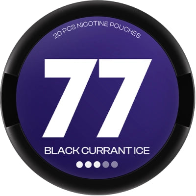 77 Nicotine Pouches Black Currant Ice 10mg - 5 Pack -