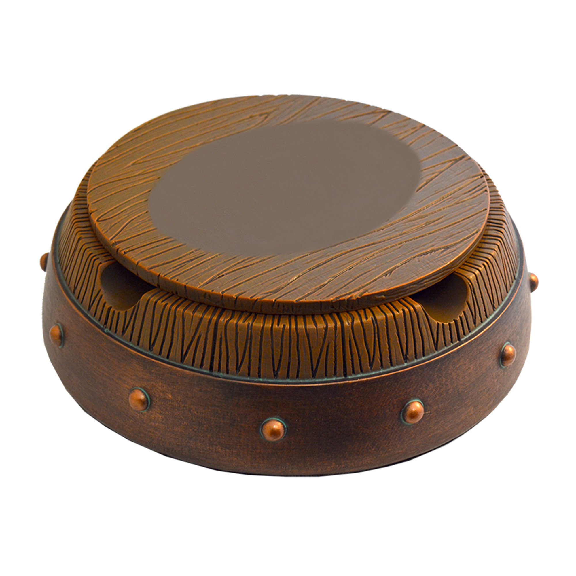 Lotus Poly Resin Barrel Ashtray -