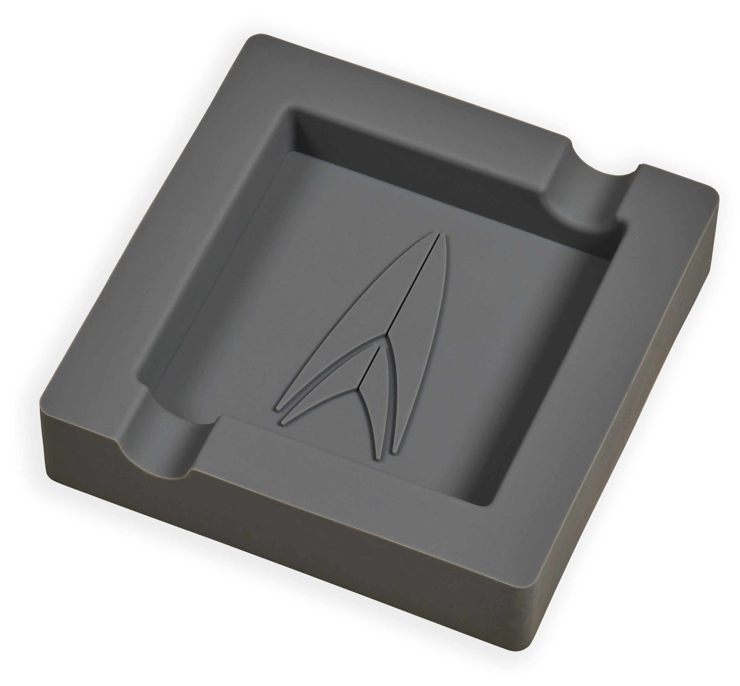 Lotus Armstrong Square Silicone 2-Cigar Ashtray Ash Grey -