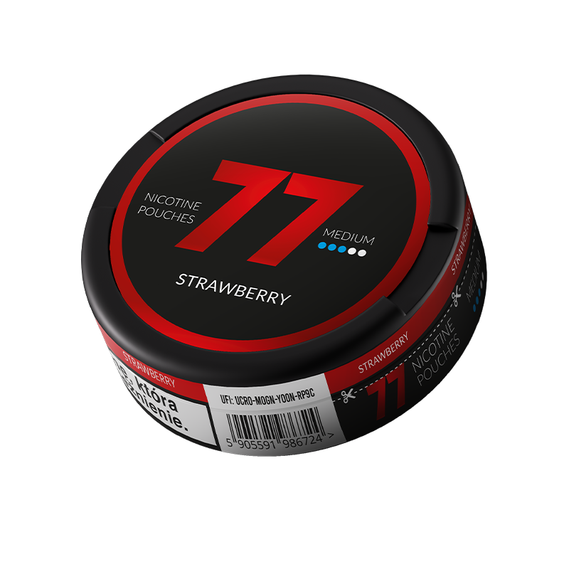 77 Nicotine Pouches Strawberry 10mg - 5 Pack -