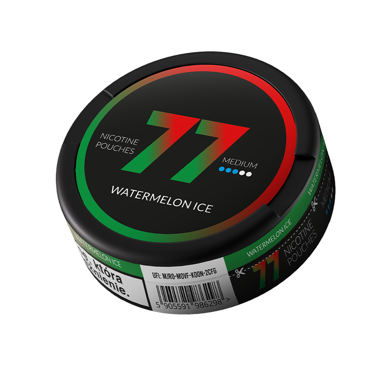 77 Nicotine Pouches Watermelon Ice 15mg - 5 Pack -