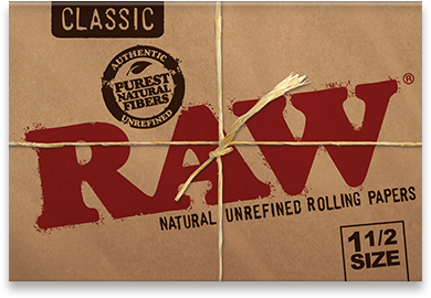 RAW Classic Natural Unrefined Rolling Papers - 1½ -