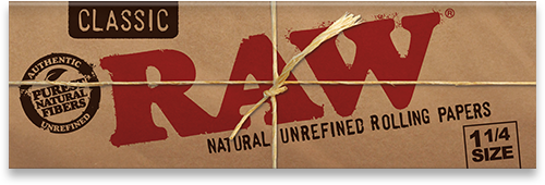 RAW Classic Natural Unrefined Rolling Papers - 1¼ -