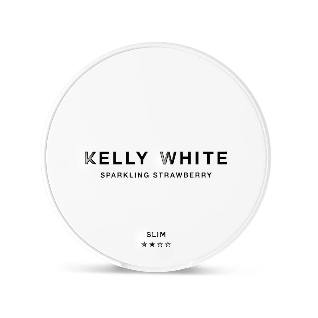 Kelly White Nicotine Pouches Sparkling Strawberry Slim 5MG - 5 Pack -