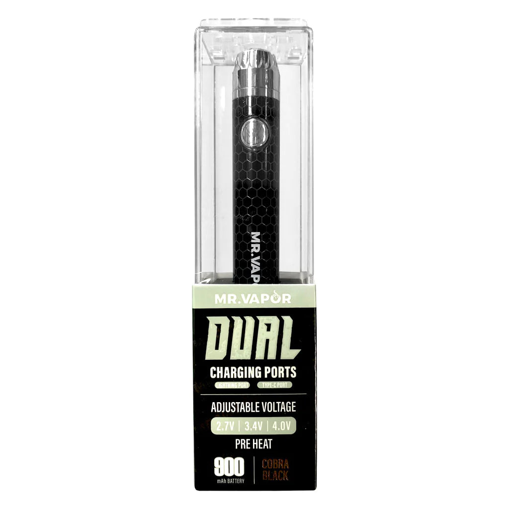 Mr. Vapor Dual Battery - 510 Vape Battery - Black