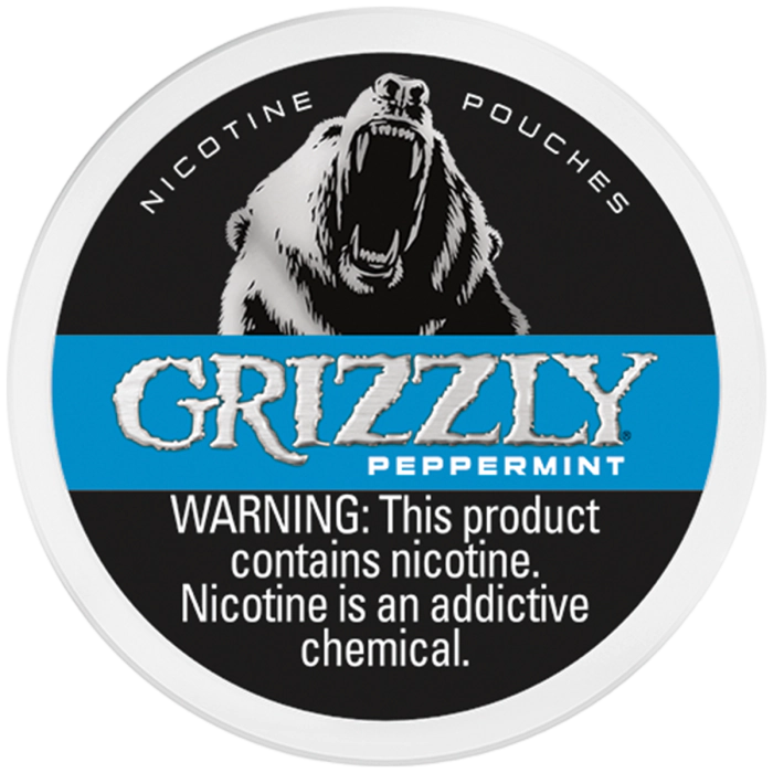 Grizzly Nicotine Pouches - Peppermint 7MG -