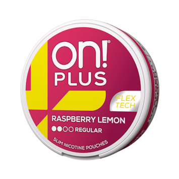 ON! Plus Nicotine Pouches Raspberry Lemon- 5 Pack -