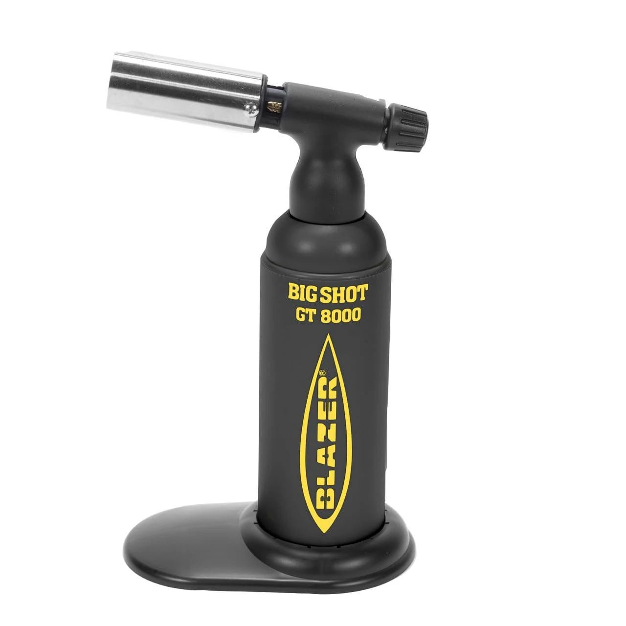 The Big Shot Anti-Flare Butane Torch Lighter by Blazer - Black & Yellow