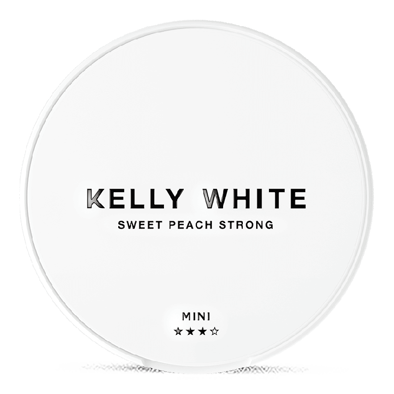 Kelly White Nicotine Pouches Sweet Peach Slim 4MG - 5 Pack -
