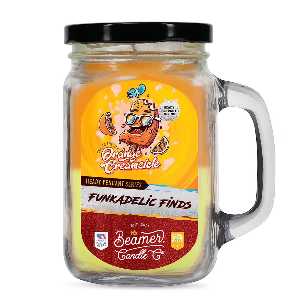 Beamer Candle Co Funkadelic Finds Collection - USA Made Candle - Back in The Day Orange Creamsicle