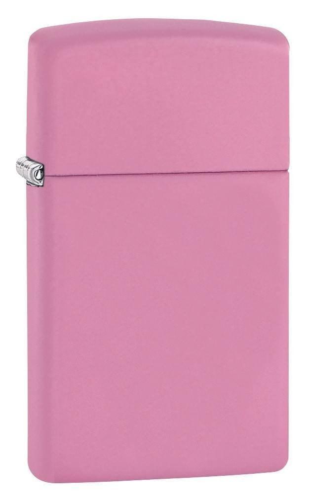 Zippo Lighter - Pink Matte Slim -