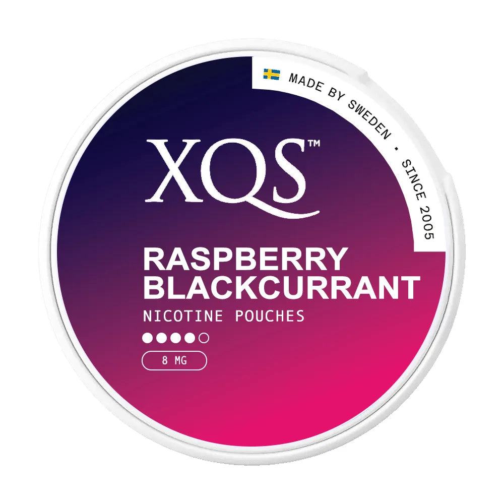 XQS Nicotine Pouches Raspberry Blackcurrant - 8MG -