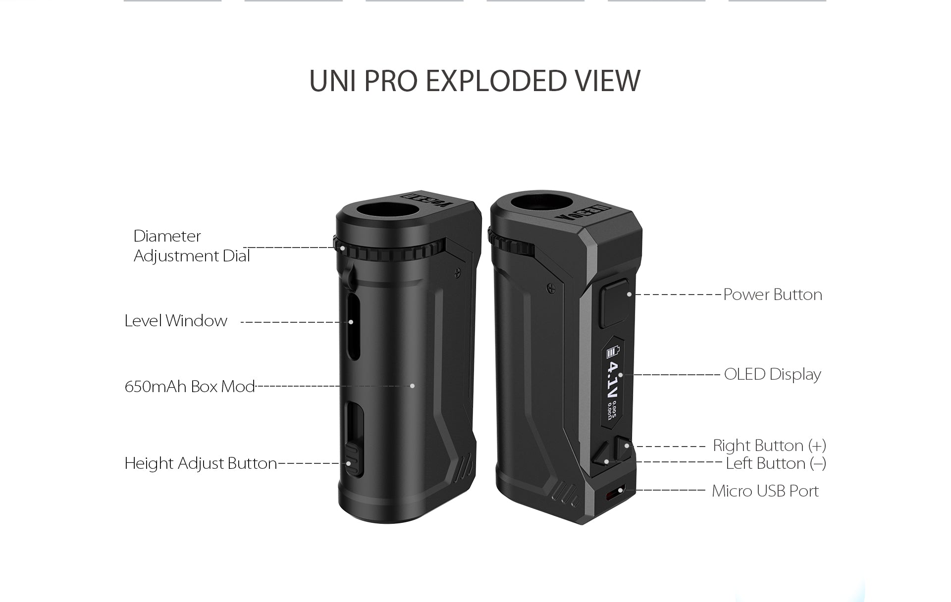 Yocan UNI Pro - Exploded View