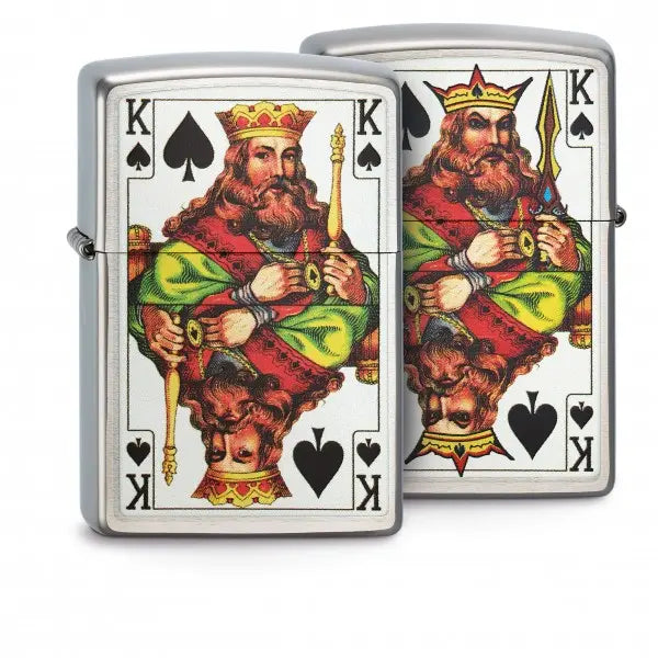 Zippo Lighter - 2 Sided King of Spade -