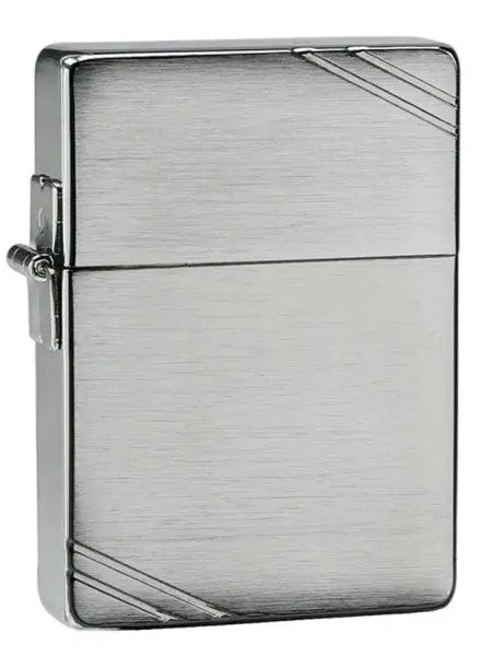Zippo Lighter - 1935 Replica w/ Slashes Brushed Chrome -