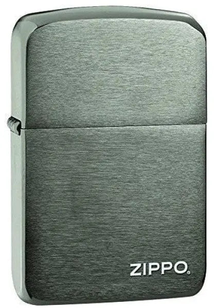 Zippo Lighter - 1941 Replica w/ Zippo logo on Black Ice -