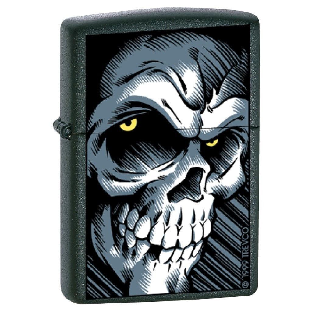 Zippo Lighter - Big Skull Black Matte -